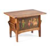 AN ARTS AND CRAFTS OAK LOW CHEST POSSIBLY HEALS