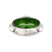 ARCHIBALD KNOX (1864-1933) FOR LIBERTY & CO, A TUDRIC PEWTER PRESERVE DISH