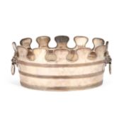 A 19TH CENTURY SILVER-PLATE ON COPPER VERRIÈRE