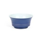 A CHINESE BLUE-GLAZED PORCELAIN BOWL