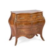 A SMALL LOUIS XV STYLE ORMOLU-MOUNTED COMMODE