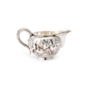 A FINE JAPANESE SILVER CREAM JUG MEIJI PERIOD (1868-1912)