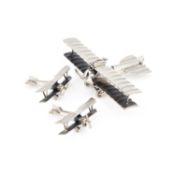 THREE ITALIAN SILVER MODELS OF PLANES