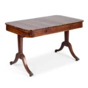 A REGENCY ROSEWOOD LIBRARY TABLE