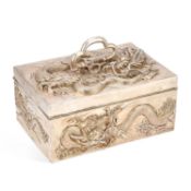 A LARGE JAPANESE SILVER CASKET MEIJI PERIOD (1868-1912)