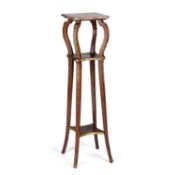A FRENCH GILT-METAL MOUNTED, MARBLE-TOPPED AND MAHOGANY PLANTSTAND CIRCA 1900