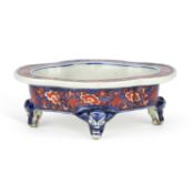 A CHINESE IRON-RED AND BLUE PORCELAIN JARDINIÈRE