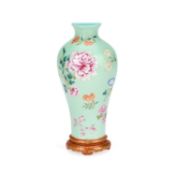 A CHINESE FAMILLE ROSE 'FLORAL' WALL VASE