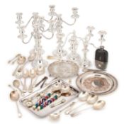 A LARGE COLLECTION OF SILVER-PLATE