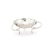 A CHINESE SILVER NATURALISTIC DISH