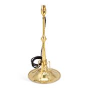 AN ART NOUVEAU BRASS TABLE LAMP