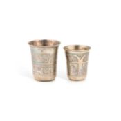 TWO 19TH CENTURY RUSSIAN SILVER CUPS