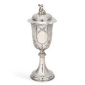 A LARGE DANISH SILVER CUP AND COVER