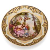 A VIENNA PORCELAIN PLATE LATE 19TH CENTURY