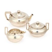 A 19TH CENTURY TIFFANY & CO SILVER THREE-PIECE TEA SERVICE
