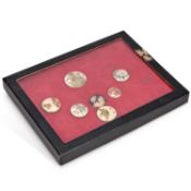 A COLLECTION OF SEVEN JAPANESE SATSUMA POTTERY BUTTONS