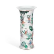A CHINESE FAMILLE VERTE ‘GU’ VASE