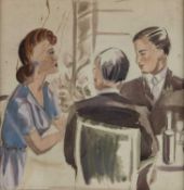 ATTRIBUTED TO CARL ERICKSON (AMERICAN 1891-1958) IN THE RESTAURANT