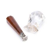 A LATE 19TH CENTURY CARVED ROCK CRYSTAL SEAL