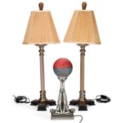 THREE TABLE LAMPS