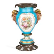 A LARGE SÈVRES-STYLE PORCELAIN VASE 19TH CENTURY