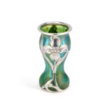 A LOETZ SILVER OVERLAY VASE