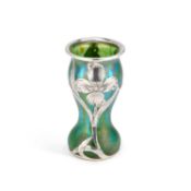 A LOETZ SILVER OVERLAY VASE