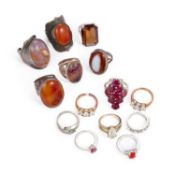A GROUP OF GEM-SET RINGS