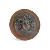 A BRONZE MEDUSA MASK MOUNT