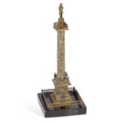 A 19TH CENTURY BRONZE GRAND TOUR MODEL OF TRAJAN’S COLUMN