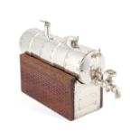 A CONTINENTAL SILVER NOVELTY DECANTER CIRCA 1900