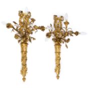 A PAIR OF LATE 19TH CENTURY ORMOLU WALL SCONCES