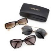 THREE PAIRS OF VERSACE SUNGLASSES