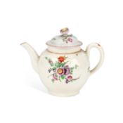 A WORCESTER TEAPOT AND COVER CIRCA 1770