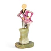 AN ART DECO FIGURE IN THE STYLE OF LORENZL