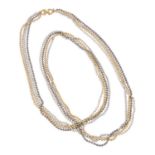 A CHRISTIAN DIOR QUADRUPLE BALL LINK NECKLACE