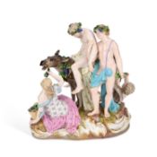 A MEISSEN PORCELAIN FIGURE GROUP 19TH CENTURY