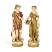 A PAIR OF ROYAL DUX FIGURES EARLY 20TH CENTURY