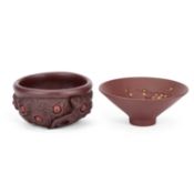 TWO CHINESE YIXING BOWLS