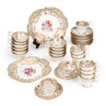 A MID-19TH CENTURY ENGLISH PORCELAIN PART TEA SERVICE