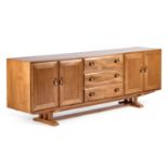 ERCOL A LARGE GRAND WINDSOR ELM SIDEBOARD