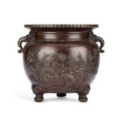 A JAPANESE BRONZE JARDINIÈRE MEIJI PERIOD