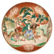 A LARGE JAPANESE SATSUMA CHARGER EARLY 20TH CENTURY