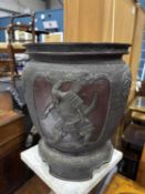 A LARGE JAPANESE BRONZE HIBACHI MEIJI PERIOD