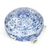 A CHINESE YONGLE STYLE BLUE AND WHITE FLASK BIANHU, 20TH CENTURY