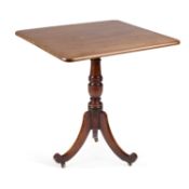 A 19TH CENTURY MAHOGANY TILT-TOP TRIPOD TABLE