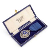 A SILVER AND ENAMEL MASONIC MEMORIAL FUND SPECIAL COLLECTOR'S JEWEL
