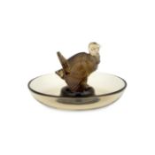 RENÉ LALIQUE (FRENCH, 1860-1945), 'DINDON', A CENDRIER DESIGNED 1925