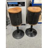 A PAIR OF DALESFORD D SPEAKERS ON STANDS