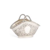 A VICTORIAN SILVER BASKET